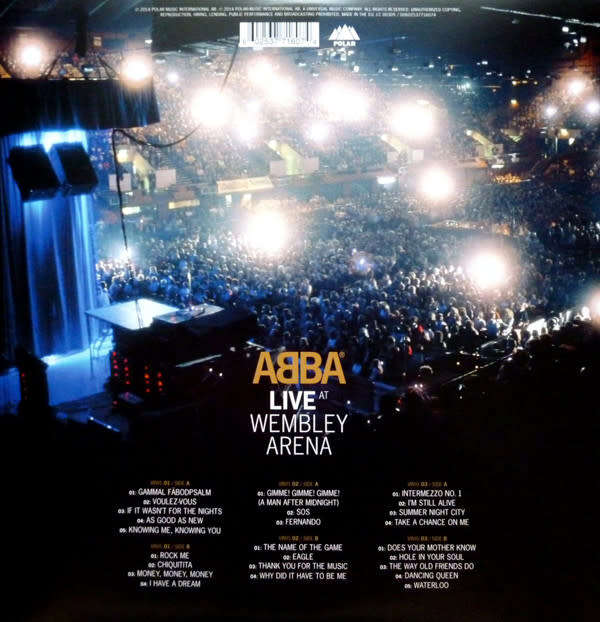 ABBA - LIve at Wembley 1979 (2014 Limited Edition 3lp set, 180g vinyl).