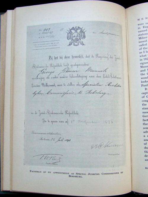 Correspondence and Memoirs of Merriman and Munnik - Boer War Contents