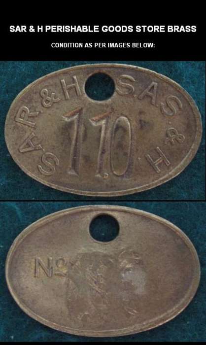 SOUTH AFRICAN RAILWAYS BRASS TOKEN