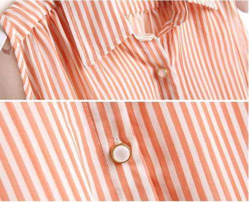 *Fashion Tokyo* Chiffon High-low Sleeveless Shirt – Pastel Pink 