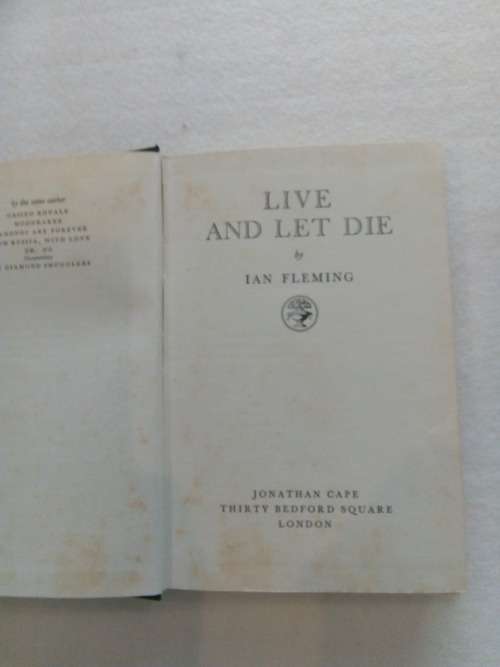 JAMES BOND - LIVE AND LET DIE - REPRINT 1959 - IAN FLEMING