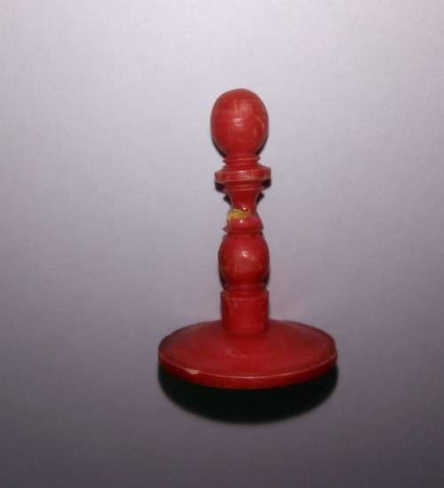 ANTIQUE `BARLEYCORN` CARVED BONE CHESS SET - EARLY 19TH CENTURY