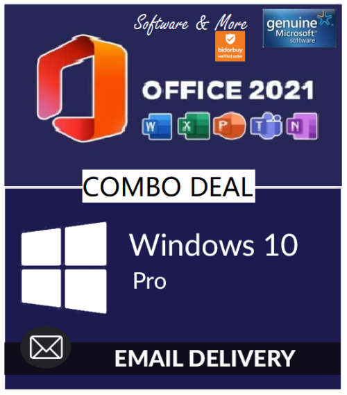 Windows 10 Pro and Office Professional 2021 Combo (genuine license) Trusted seller