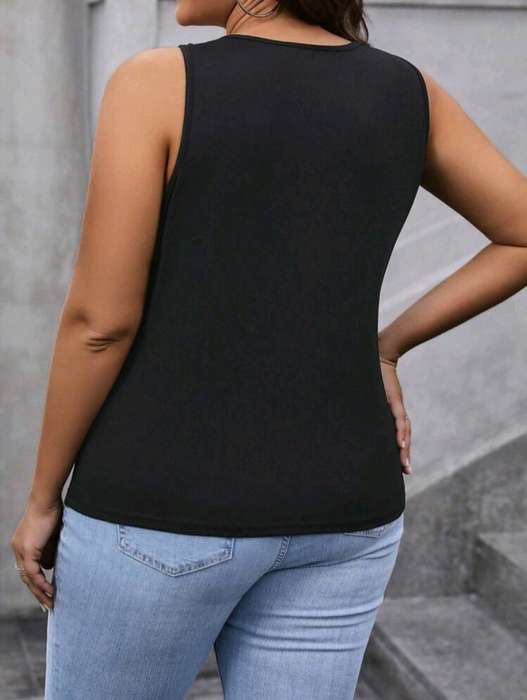 Black Cami Top: 4XL