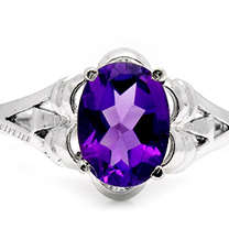 Brand New 2.0 ct GENUINE Natural Amethyst RING Sz 7