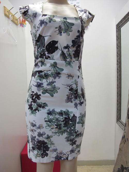 Ladies cotton stretch fabric with floral print dress size S only