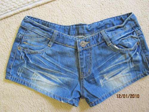 Ladies   denim rigid authenic wash CHEEKY SHORT     - 34