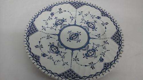 8 EQUISITE VINTAGE H AYNSLEY AND CO IRONSTONE COPENHAGEN MADE IN ENGLAND DINNER PLATE. BLUE PATTERN