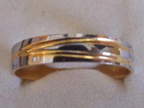 IMPORTED BUT IN STOCK HIGH CLASS TWO TONE HIS OR HERS EP RING SIZE 8,9,10
