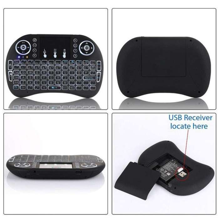 Backlit Mini Wireless Keyboard with Touchpad for TV BOX, PC, LAPTOP