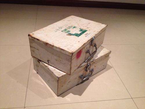 Old First Aid Kit Steel Cases x 2