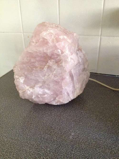 Beautiful Large Natural Rose Quartz Lamp