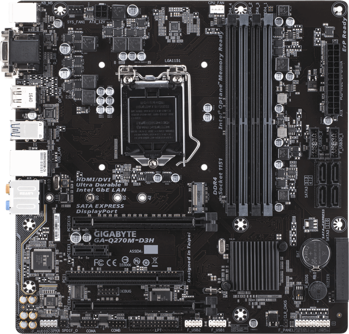 GIGABYTE GA-Q270M D3H ** GAMING MOTHERBOARD ** EXCELLENT CONDITION ** WARRANTY **