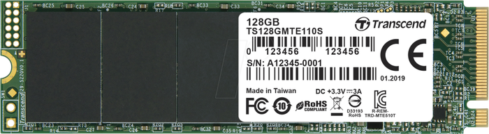 Transcend 128GB NVMe SSD - Good Condition - Warranty