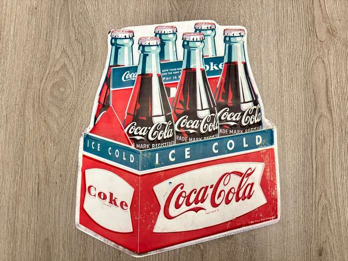 Coca Cola Vintage style Embossed Sign
