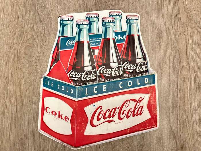 Coca Cola Vintage style Embossed Sign
