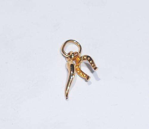 9ct yellow gold Good Luck charm