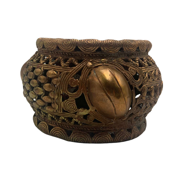 Large 1800s Antique African Bronze Manilla Currency Bracelet