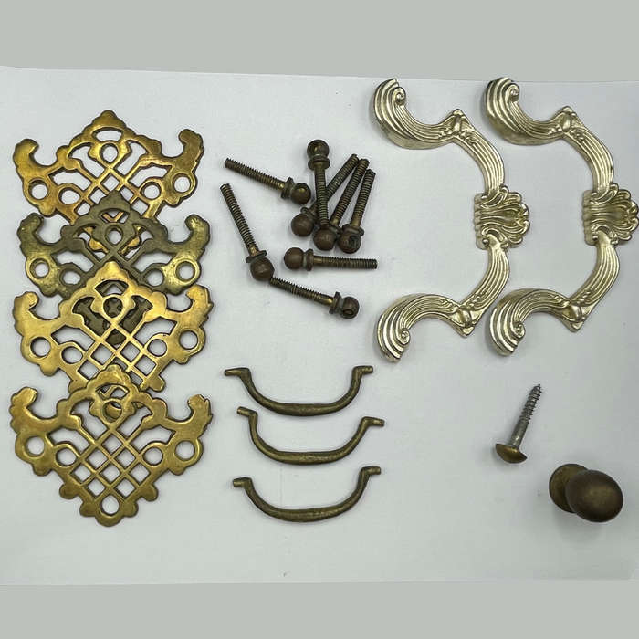 Assorted Vintage, and Art Nouveau Hardware Lot - Asian, French, Neo-Classical hardware