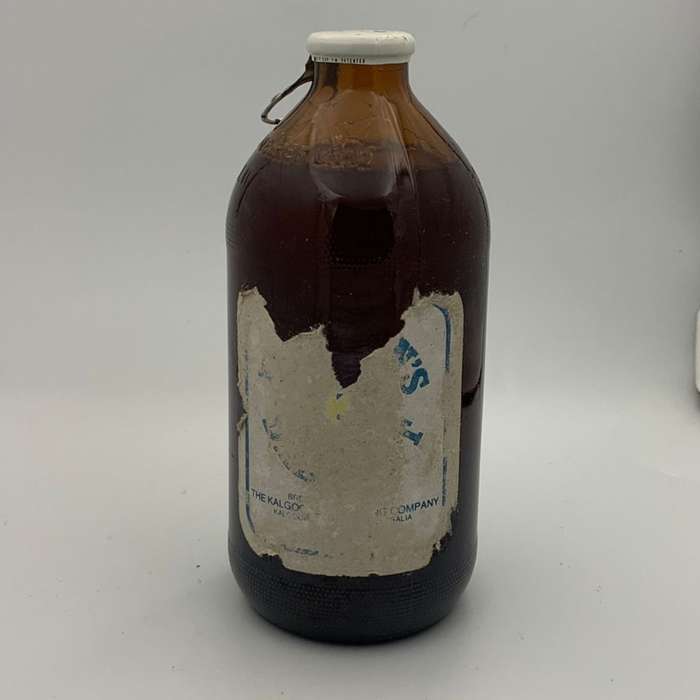 Hannans Draught Kalgoorlie Brewery Amber 375ml Rip Stubby Bottle  Full- Discounted