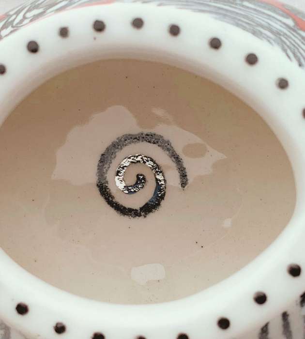 Reduced! Elke Jones Art Collection: Handmade Ceramic Sugar Pot
