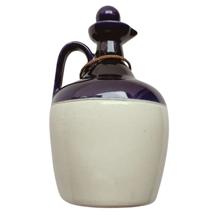 Original Ceramic Ballantine`s Scotch Whisky Decanter - Cobalt Blue