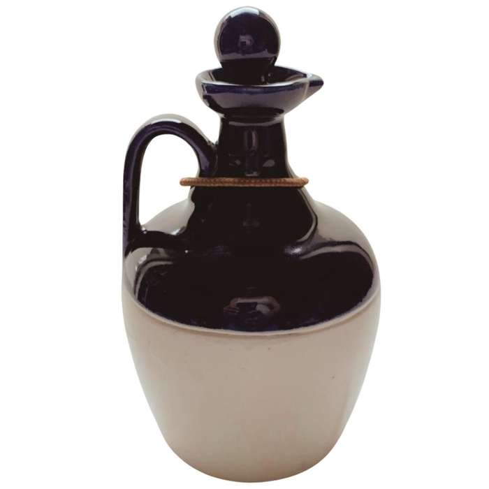 Original Ceramic Ballantine`s Scotch Whisky Decanter - Cobalt Blue