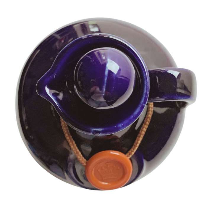 Original Ceramic Ballantine`s Scotch Whisky Decanter - Cobalt Blue