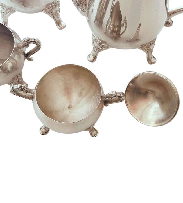 Vintage 1970s Rodd Balmoral Silver-Plated Coffee and Tea Pot Set - 4 Pieces