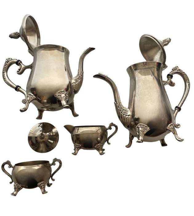 Vintage 1970s Rodd Balmoral Silver-Plated Coffee and Tea Pot Set - 4 Pieces