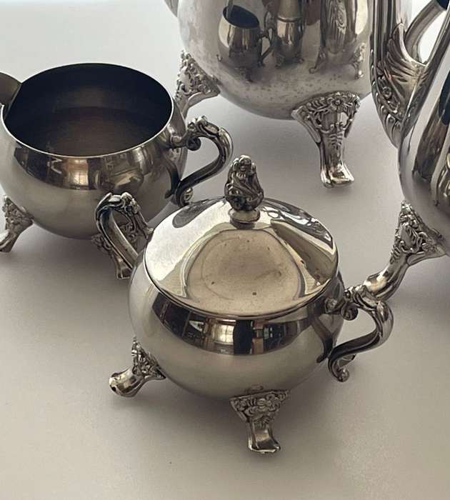 Vintage 1970s Rodd Balmoral Silver-Plated Coffee and Tea Pot Set - 4 Pieces