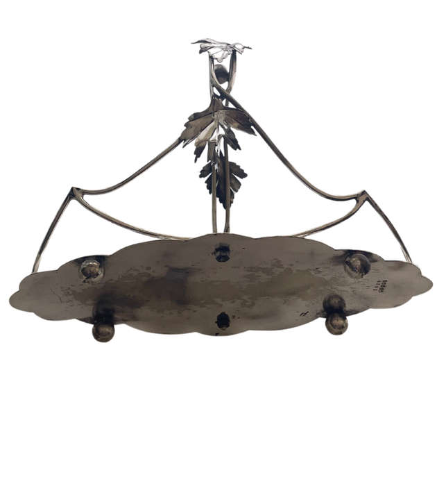 Antique Nickel Silver Wine Bottle Epergne or Cruet Stand