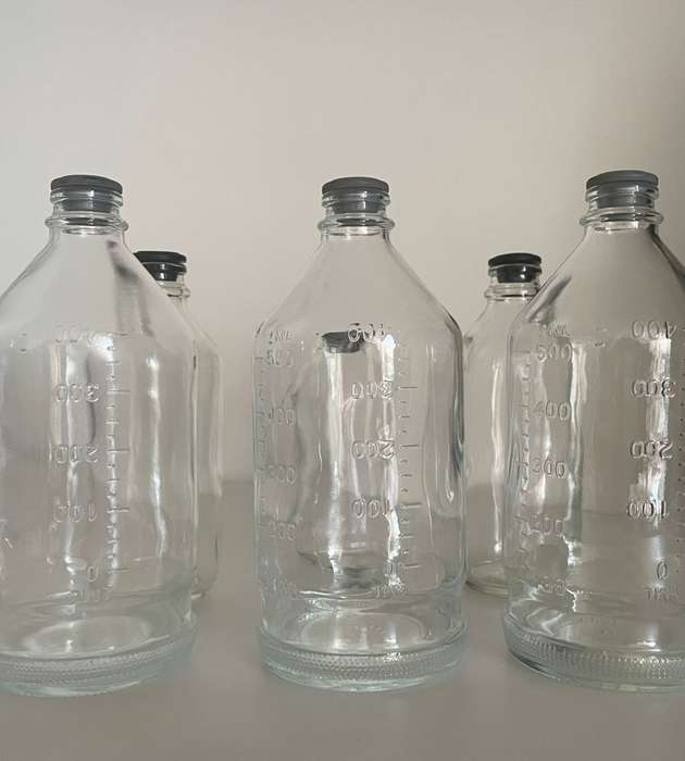 Reduced! Vintage Medical Glass IV Drip Bottles, Abbott Laboratories, Apothecary Collectibles