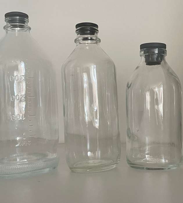 Reduced! Vintage Medical Glass IV Drip Bottles, Abbott Laboratories, Apothecary Collectibles