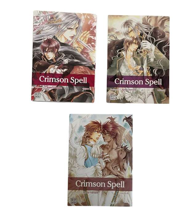 Set of 3 The Crimson Spell Manga Books (Vol. 1, 2, & 6) by Ayano Yamane - Explicate Content