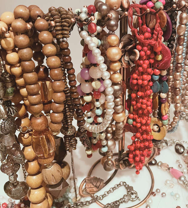 Huge Vintage Costume Jewelry Bundle - 170+ Pieces - Necklaces, Bangles, Earrings, Rosary