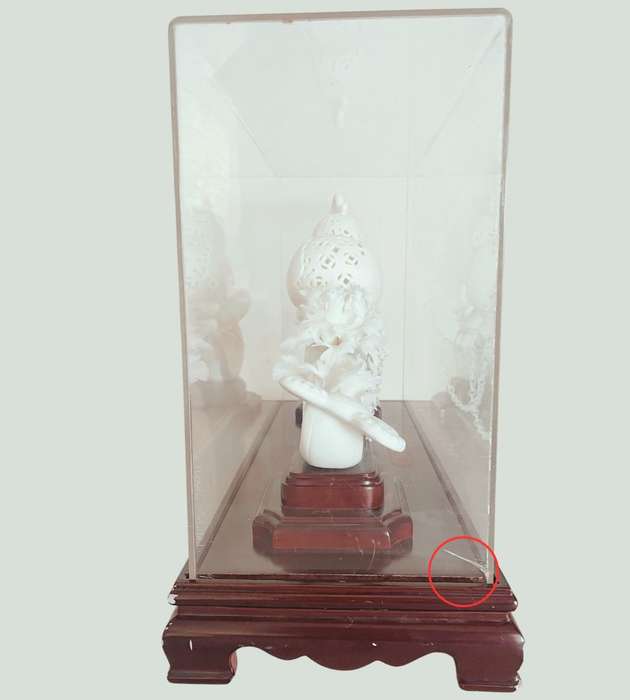 Chinese Dehua White Porcelain Baifu Ruyi Tree Peony Flower Carving
