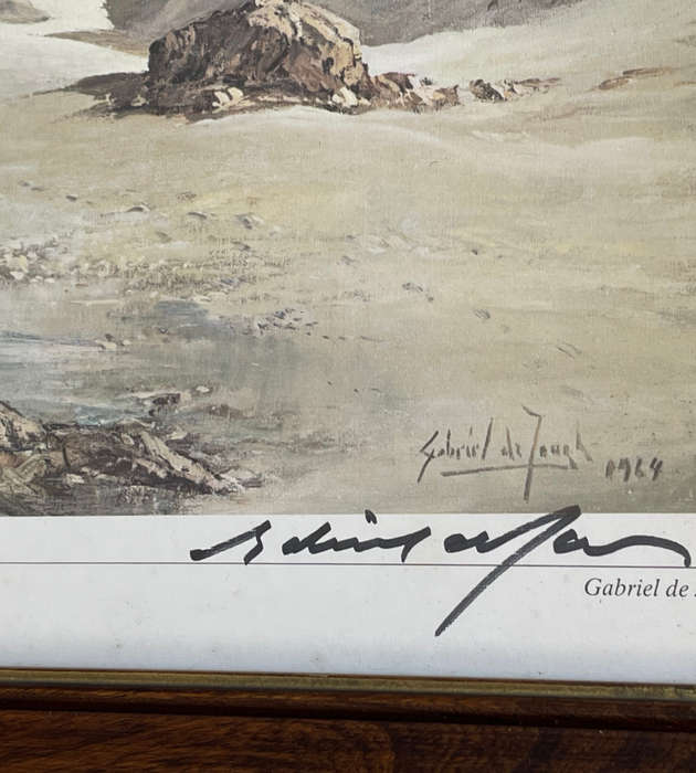Reduced ! Gabriel de Jongh Signed Print 'Wilderness Beach' 39x54.5cm - Framed Behind Glass