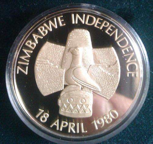 ZIMBABWE INDEPENDENCE MEDALION 18 APRIL 1980 PROOF BEAUTIFUL