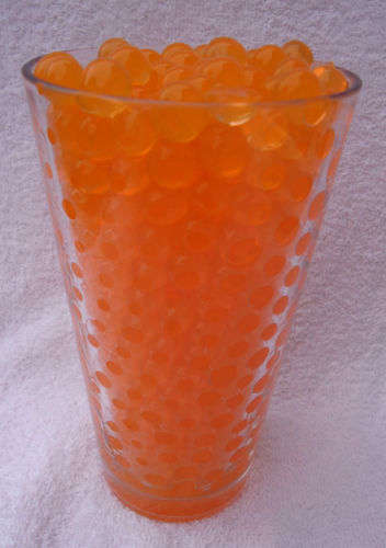 1 LITRE ORANGE CRYSTAL WATER BEADS