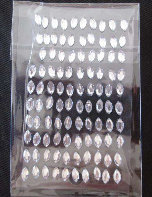 Gem Stickers- Clear Oval Shaped