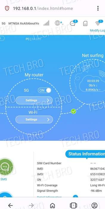 ZTE MC801A 5G Unlocked Indoor WiFi Router (All Networks) ICASA Approved