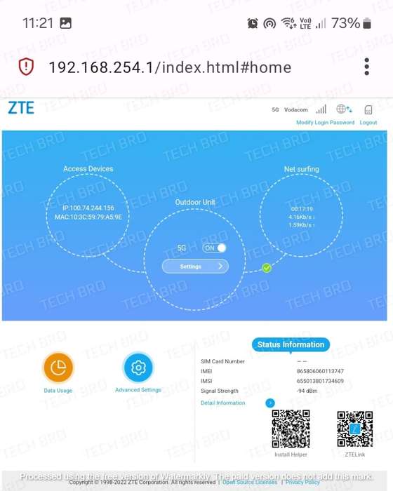 ZTE MC889 5G Unlocked Outdoor WiFi Router (All Networks)
