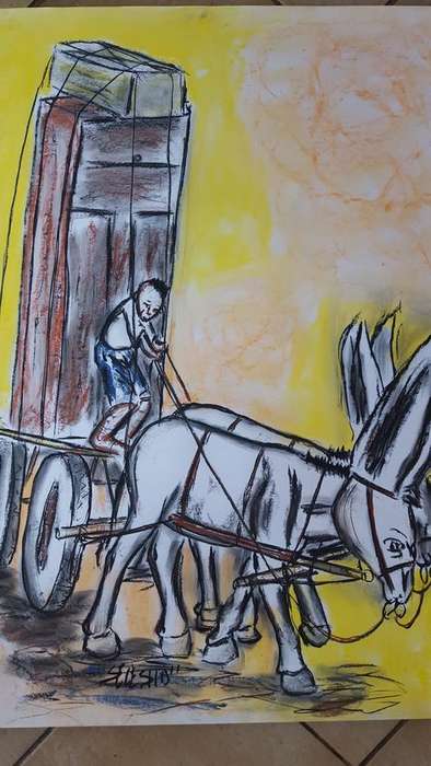 Original Selesho-BIG Bonanza  painting for sale -X LARGE- 860MMX 610MM-VALUED AT R5000
