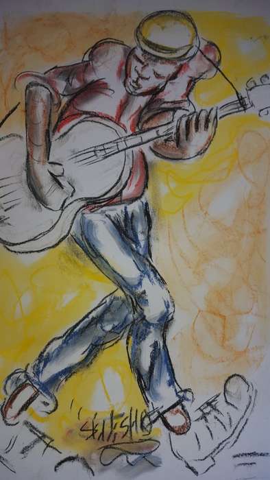 Original Selesho- BIG  Painting -X LARGE- 600MMX 420MM-VALUED AT R3000