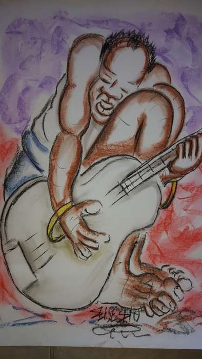 Original Selesho- BIG  Painting -X LARGE- 600MMX 420MM-VALUED AT R3000