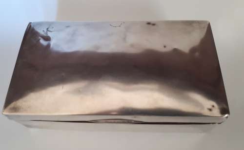 Silver cigarette box ( Birmingham Hallmark but almost rubbed away)