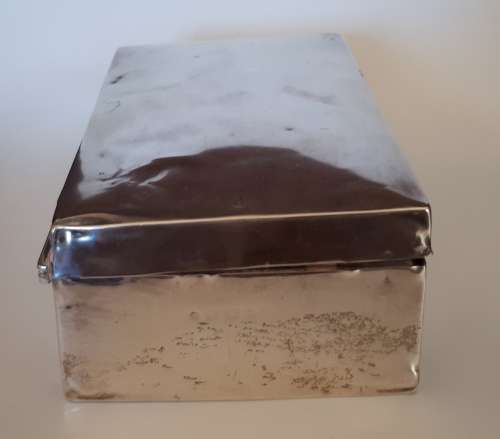 Silver cigarette box ( Birmingham Hallmark but almost rubbed away)