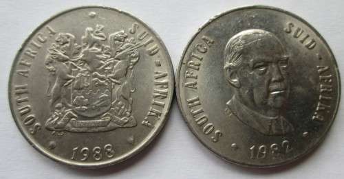Fifty Cents 1980 - 1985 / 1987 - 1989 South Africa (Lot)