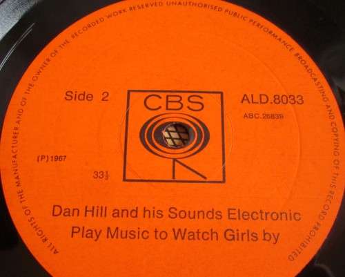DAN HILL AND HIS SOUND ELECTRONIC 1967 / ALD 8033 LP VINYL RECORD